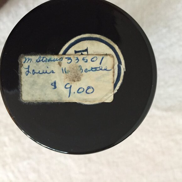 PV France Portieux Vallerysthal French Black Glass Vanity Set 2 Perfume Bottles - Picture 11 of 16